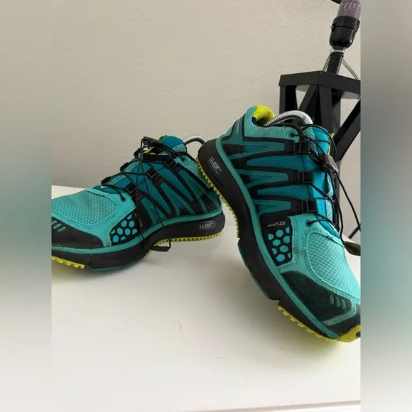 Salomon XR Mission CS Women's Teal and Black Running Shoes - Picture 6 of 8